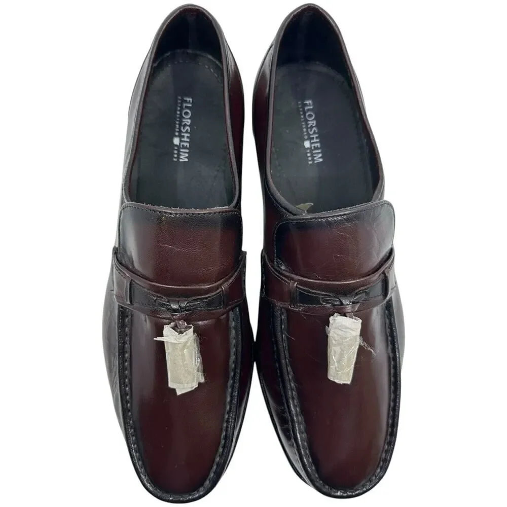 Florsheim Mens Shoes 11 3E Brown Leather Tassel Loafers Slip On Moc Toe 17090-18